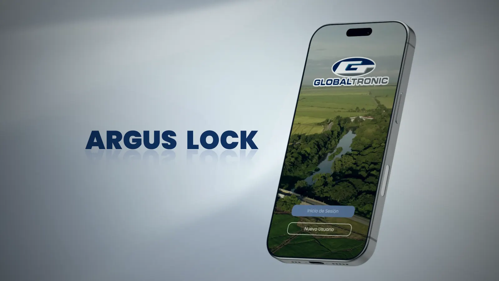 App de GlobalTronic para Argus Lock en un teléfono
