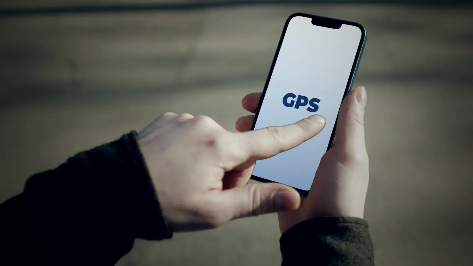 Aplicación GPS en un teléfono